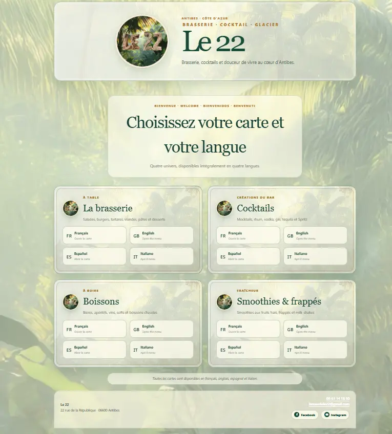 Réalisation Art Pub pour Le 22